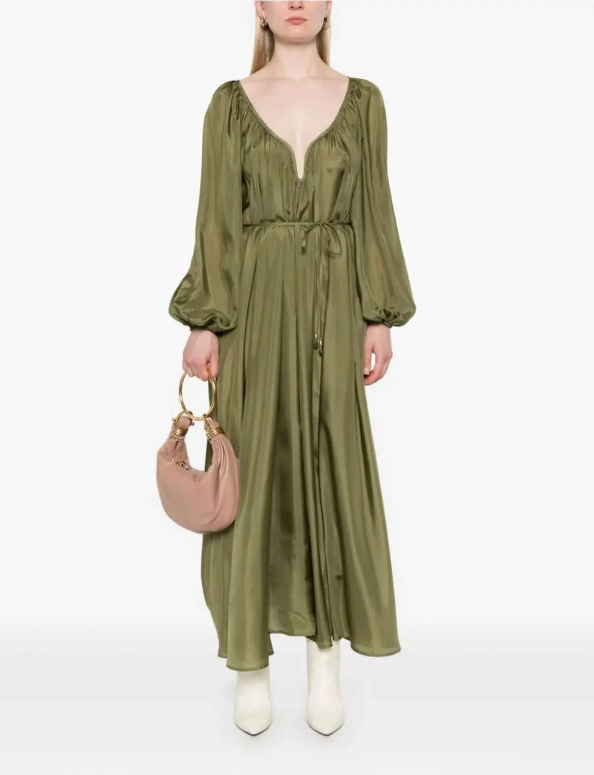 Zimmermann ACACIA MAXI DRESS khaki size 4 - Image 8