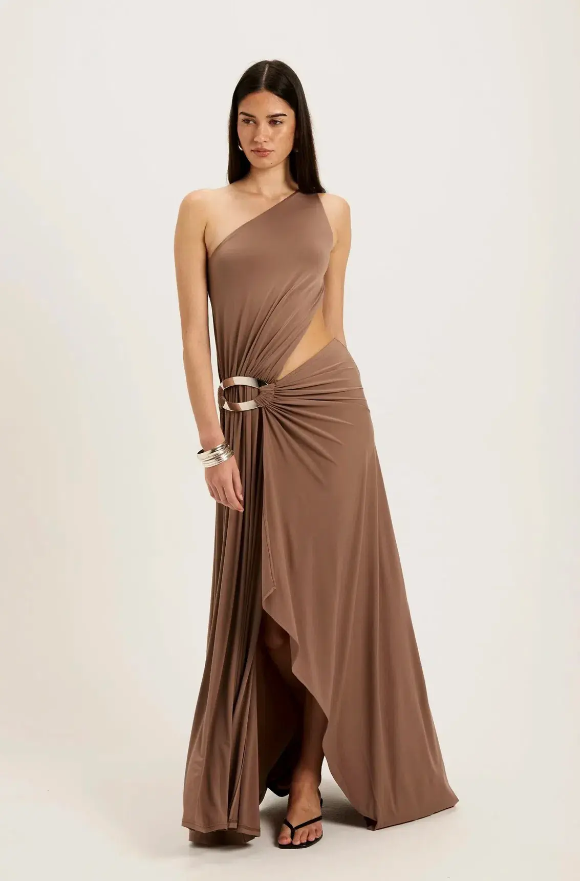 Ance Gria Serena Gown in taupe size XS - Image 2