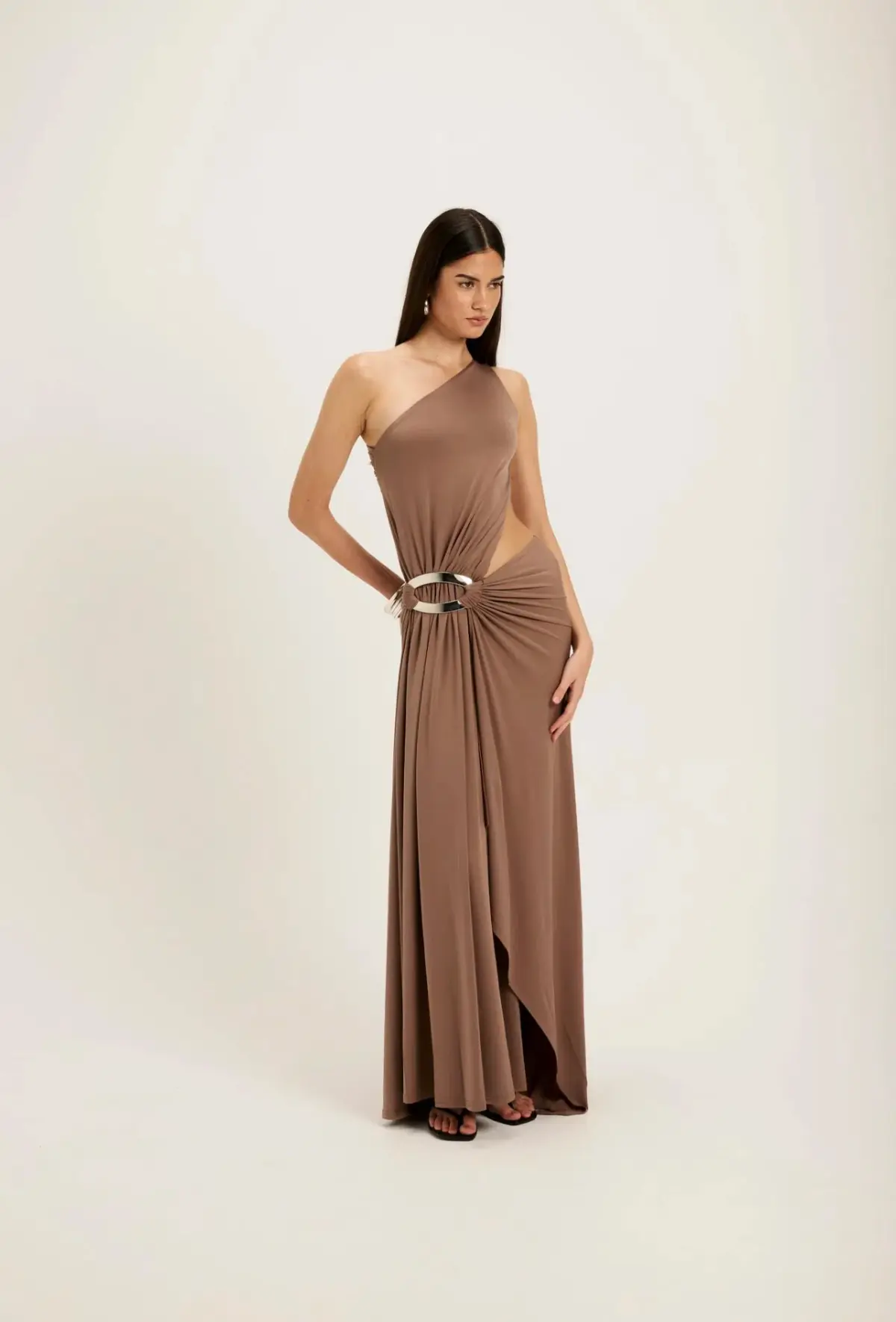 Ance Gria Serena Gown in taupe size XS - Image 1