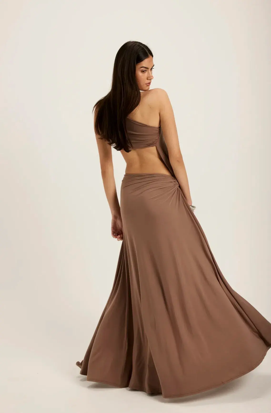 Ance Gria Serena Gown in taupe size XS - Image 4