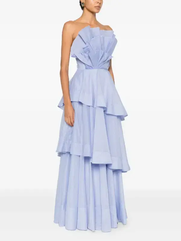 Aje Selestia Gown in Pale Blue Size 10 - Image 3