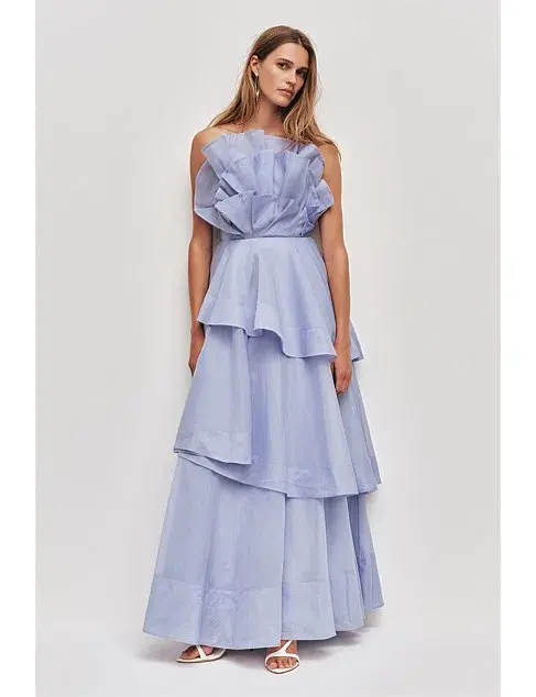 Aje Selestia Gown in Pale Blue Size 10 - Image 1