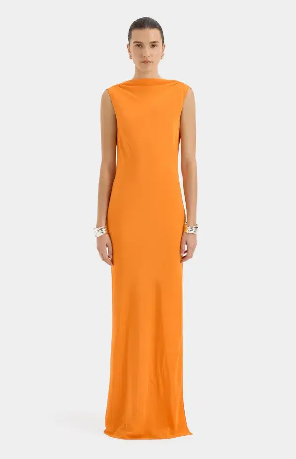 Sir the Label Isla Cowl Back Gown Orange Size 1 - Image 2