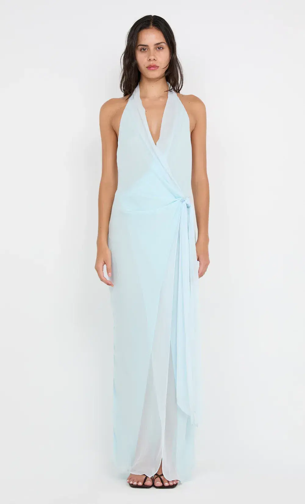 Bec & Bridge SONEVA WRAP DRESS Arctic Blue Size 10 - Image 1