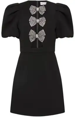 Rebecca Vallance Yvonne Bow Mini Dress Black Size 10 for rent on The Volte - image 2