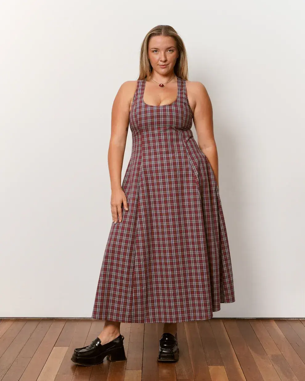 Katherina Lou Annabel Maxi Cherry Plaid - Image 9