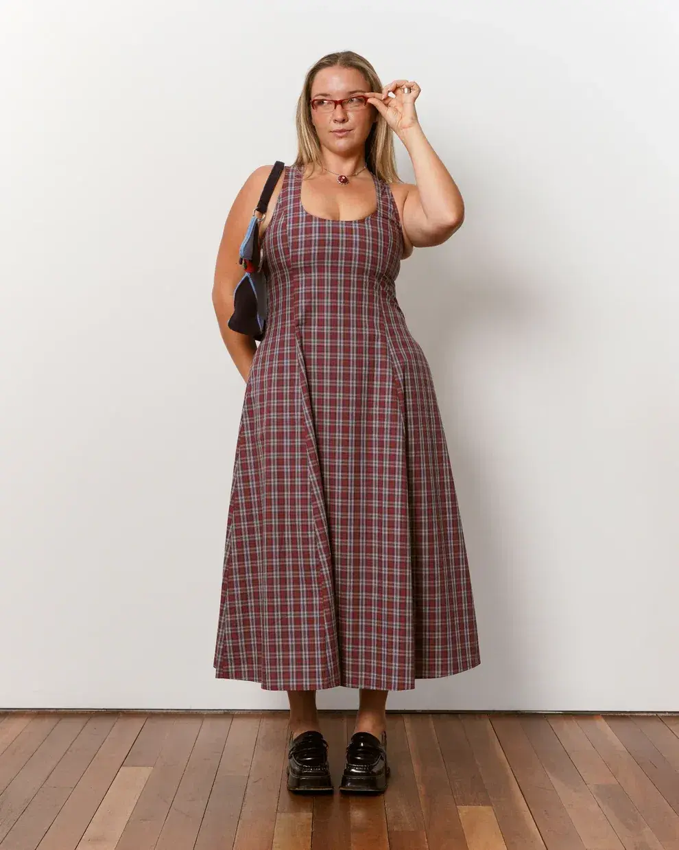 Katherina Lou Annabel Maxi Cherry Plaid - Image 5