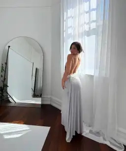 Gaia Gown Silver Blue Size 8 for rent on The Volte - image 2