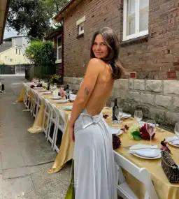 Gaia Gown Silver Blue Size 8 for rent on The Volte - image 5