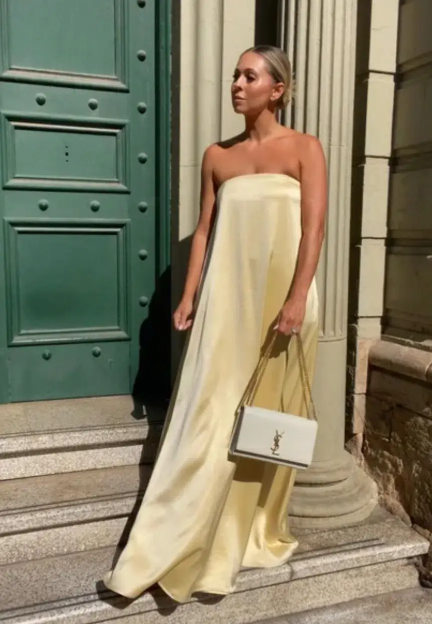 Delfina Gown Yellow size 10 - Image 1