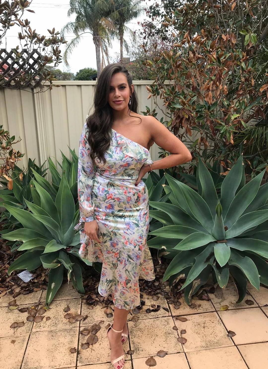 Talulah - floral mist midi dress size M for rent on The Volte - main image