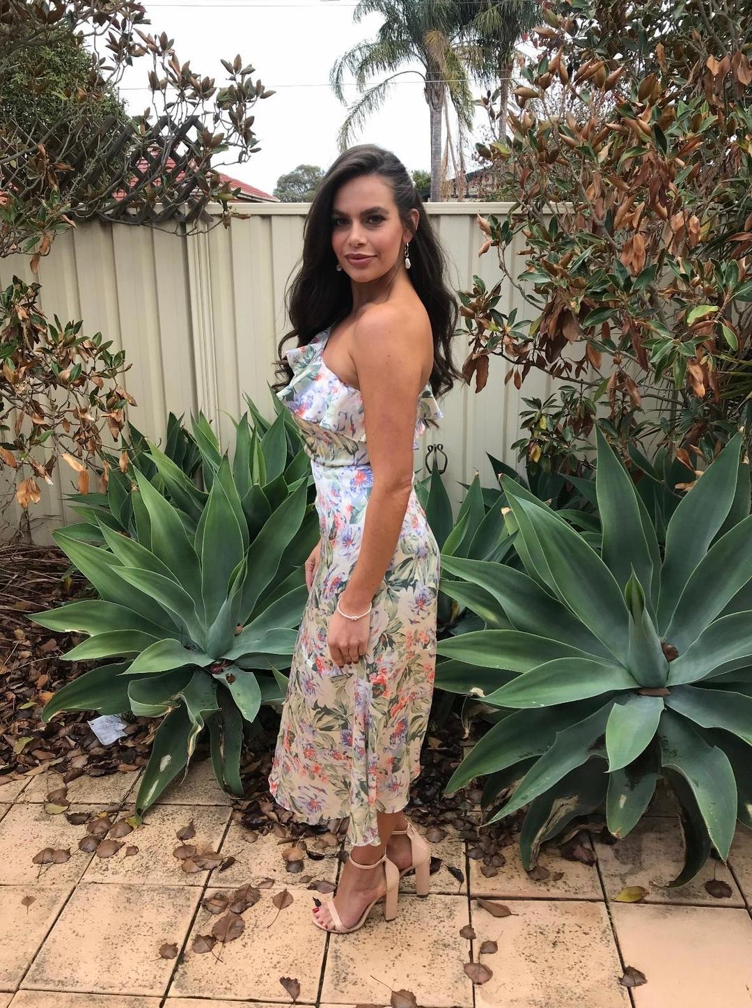 Talulah - floral mist midi dress size M for rent on The Volte - main image