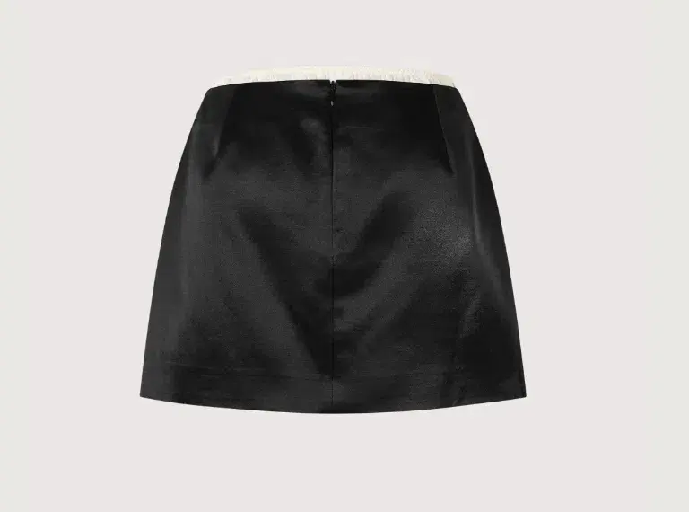 Courtney Zheng Irena Wool Silk Duchesse Mini Skirt - Image 6