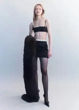 Courtney Zheng Irena Wool Silk Duchesse Mini Skirt for rent on The Volte - image 3