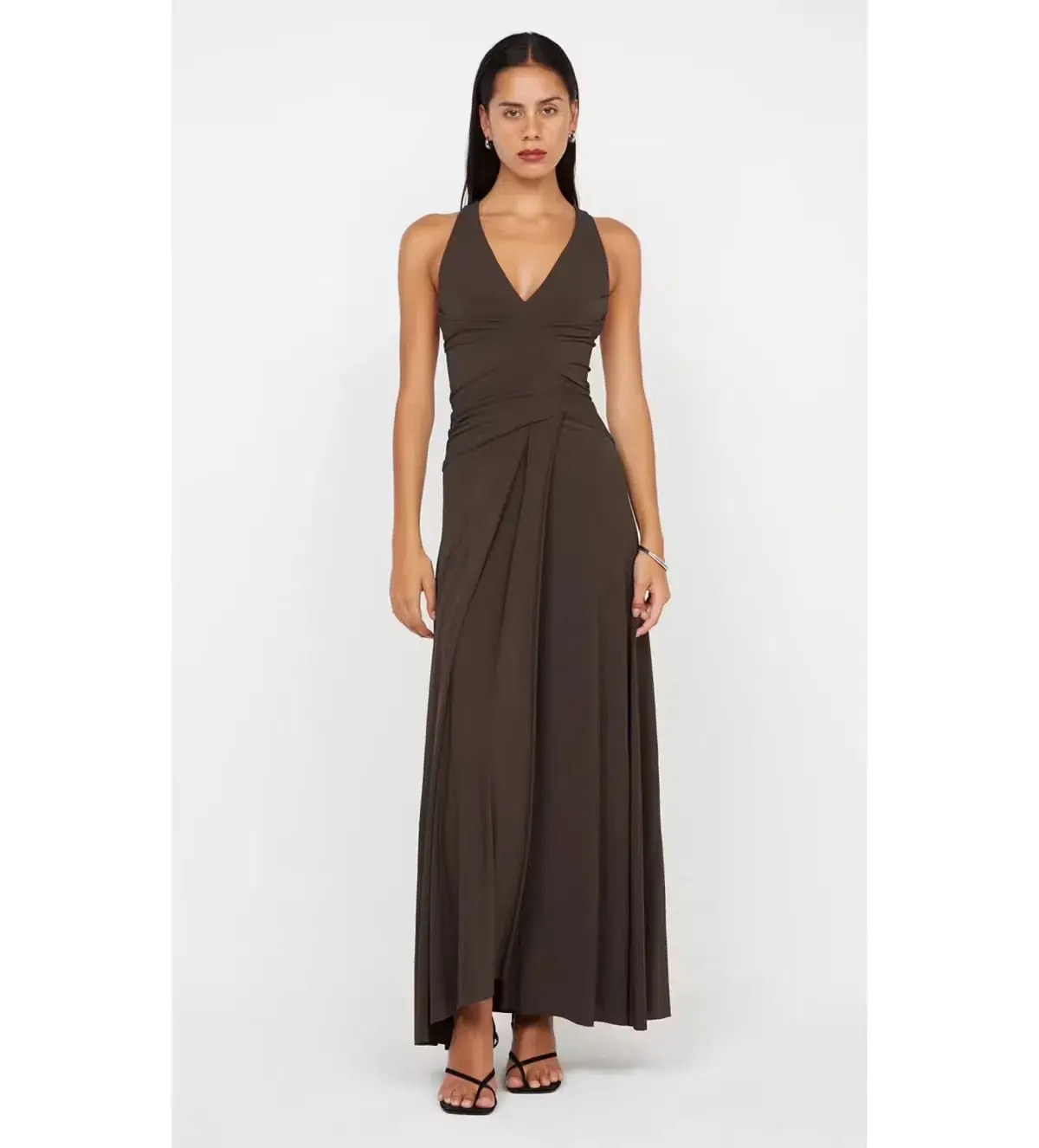 Bec and Bridge Greta Racerback Gown in Dark Chocolate Brown in Size 6 / xs au - Image 2