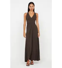 Bec and Bridge Greta Racerback Gown in Dark Chocolate Brown in Size 6 / xs au for rent on The Volte - image 2