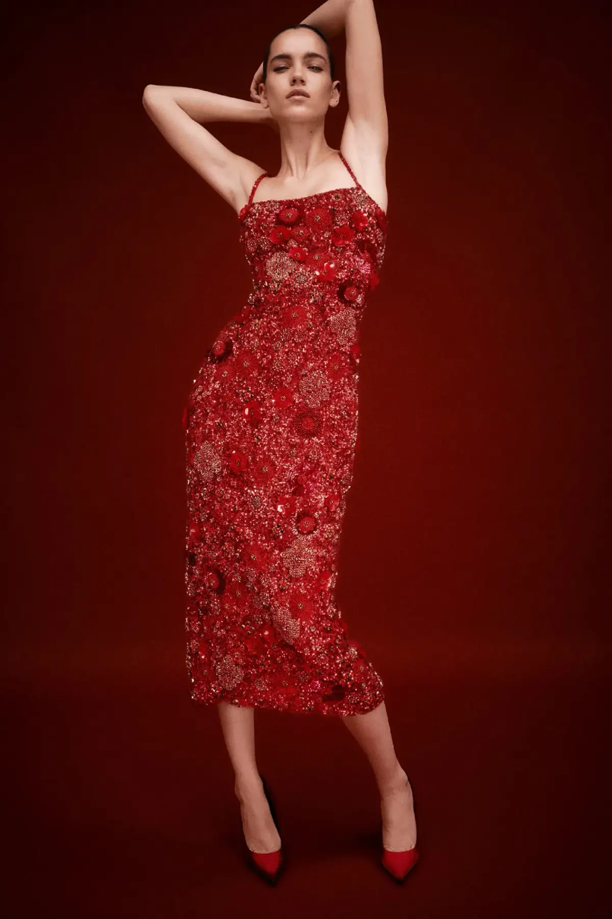 Rachel Gilbert Francesca Gown Red Size 0 - Image 2