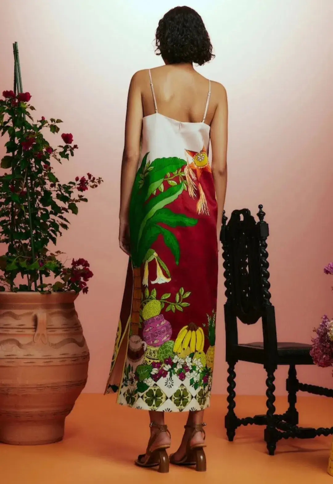 Alemais Tiger Slip Dress in Multi Print Size 12 for rent on The Volte - main image