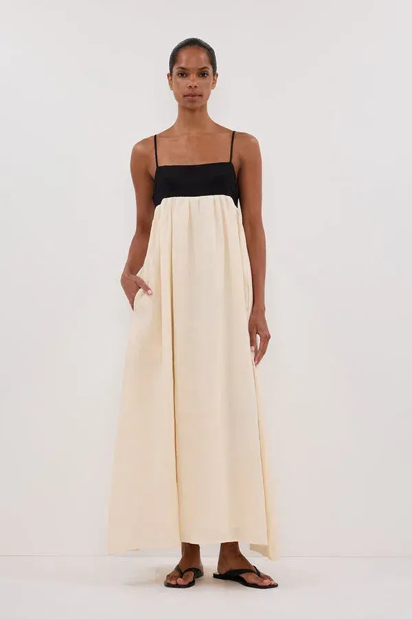 Dissh Elena Buttermilk Maxi dress for rent on The Volte - main image