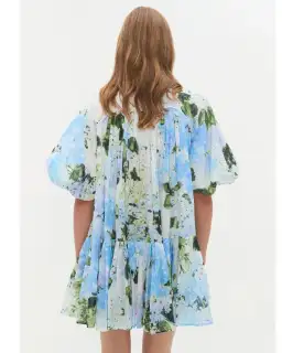 Aje Anthea Mini Smock Dress Blue Size 12 for rent on The Volte - image 2