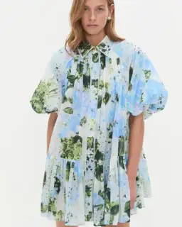 Aje Anthea Mini Smock Dress Blue Size 12 for rent on The Volte - image 3