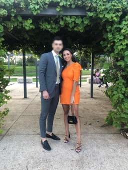 By Johnny Shell Shoulder Sleeve Mini Dress for rent on The Volte - image 4