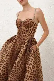 ZIMMERMANN CRUSH PANELLED MIDI DRESS for rent on The Volte - main image