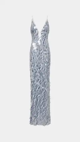 Misha The Sapphire Sequin Dress in Dove Grey Size M (10) for rent on The Volte - image 1