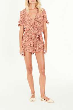 Faithfull The Brand Cusco Playsuit Orange Size 6