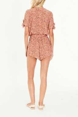 Faithfull The Brand Cusco Playsuit Orange Size 6