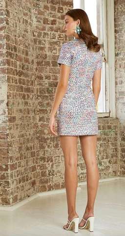 By Johnny Confetti Tweed Mini Dress