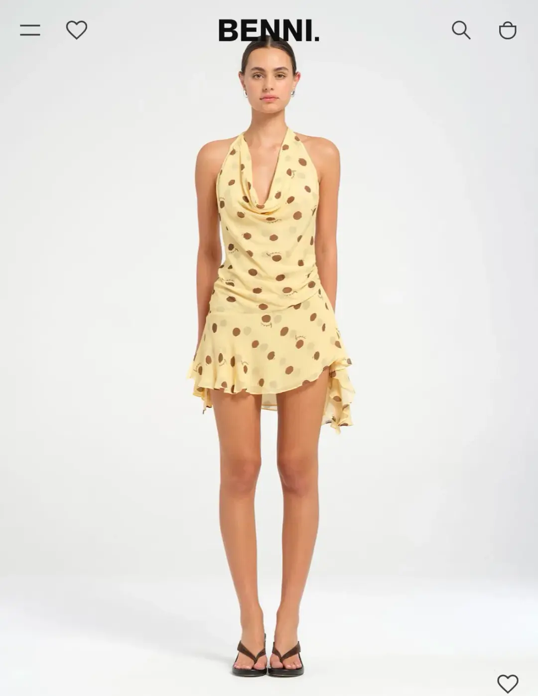 BENNI HARLOW HALTER MINI DRESS for rent on The Volte - main image