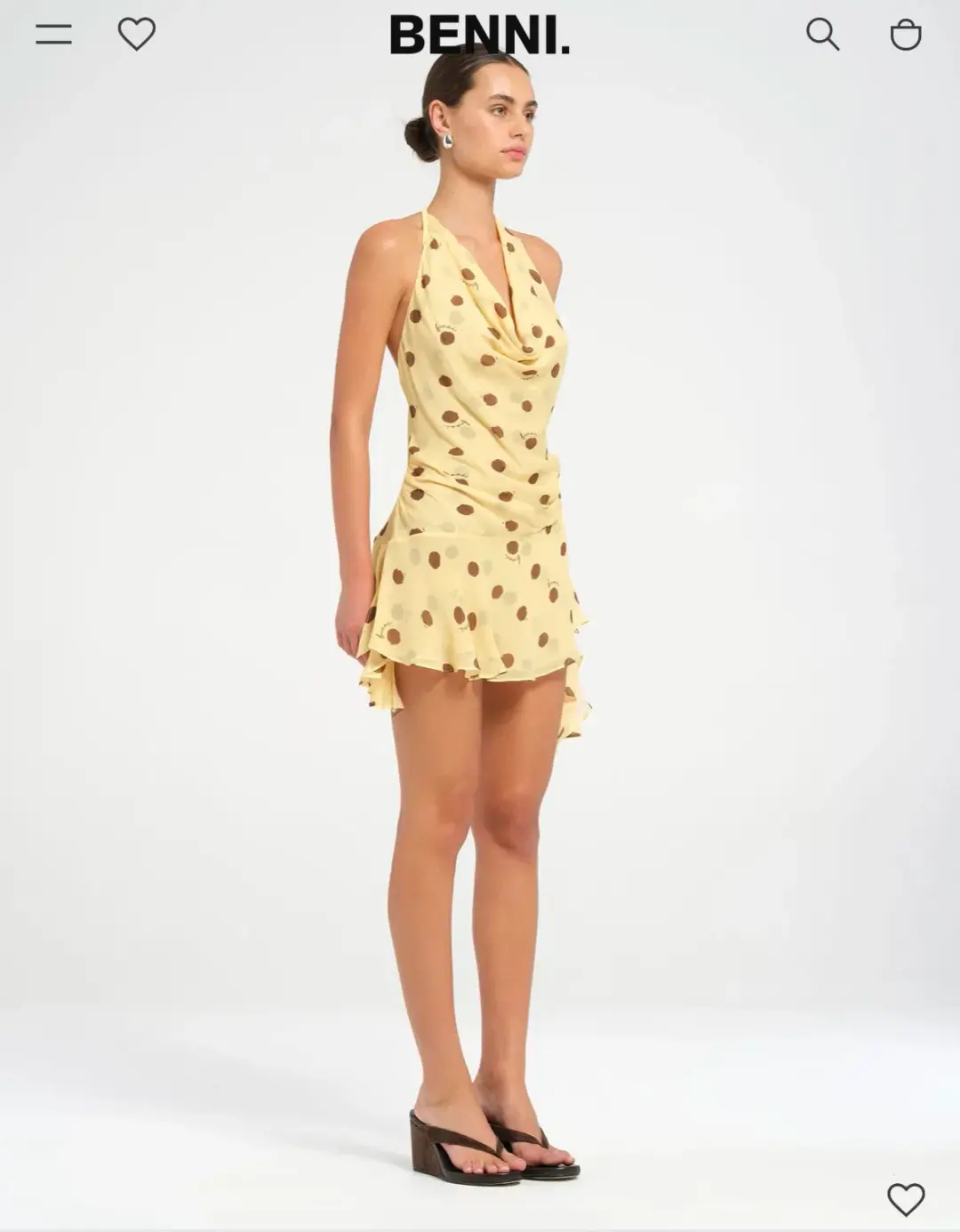 BENNI HARLOW HALTER MINI DRESS for rent on The Volte - main image