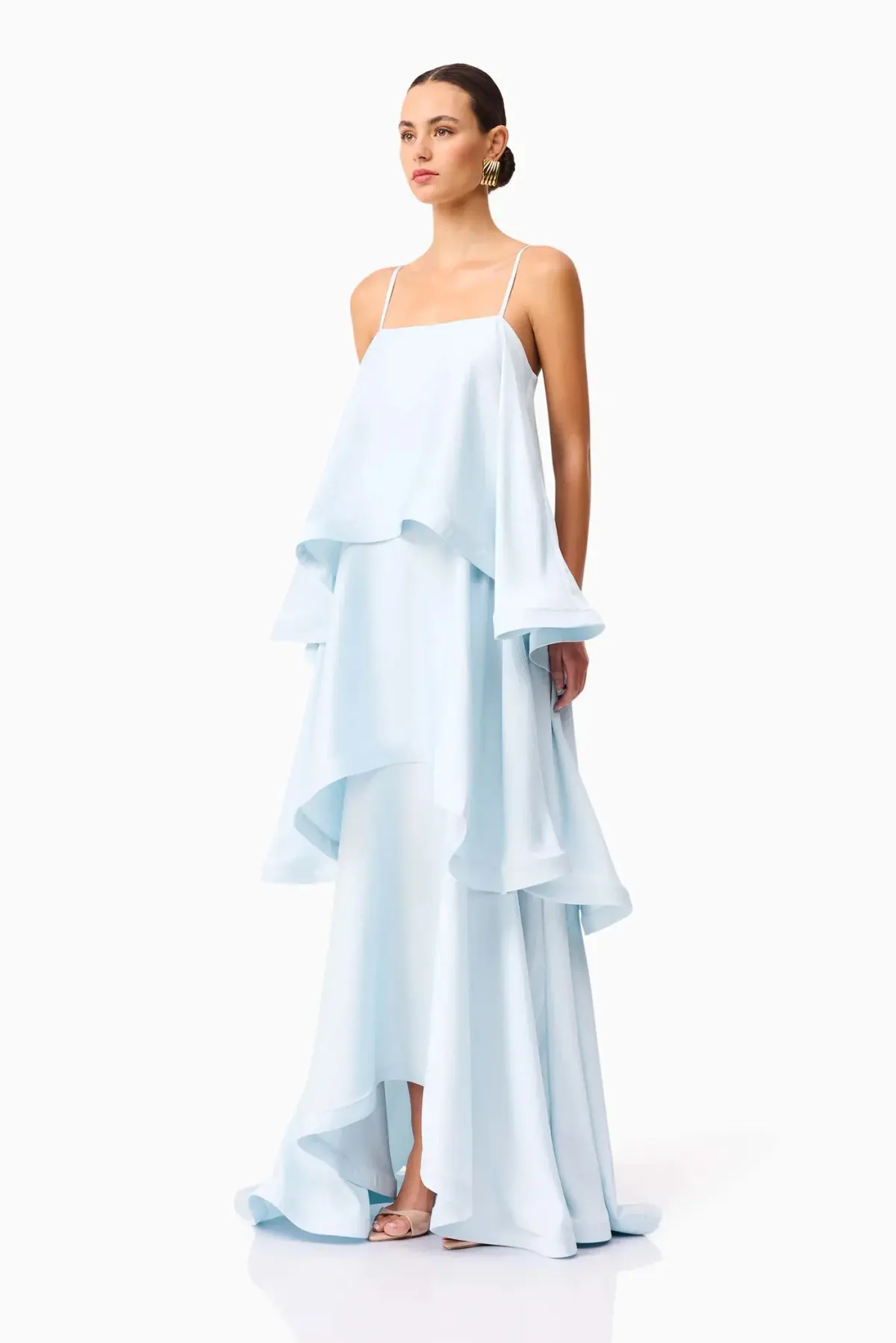 Elliatt Tilly Tiered Maxi Dress in Blue Size 6 / XS - Image 4