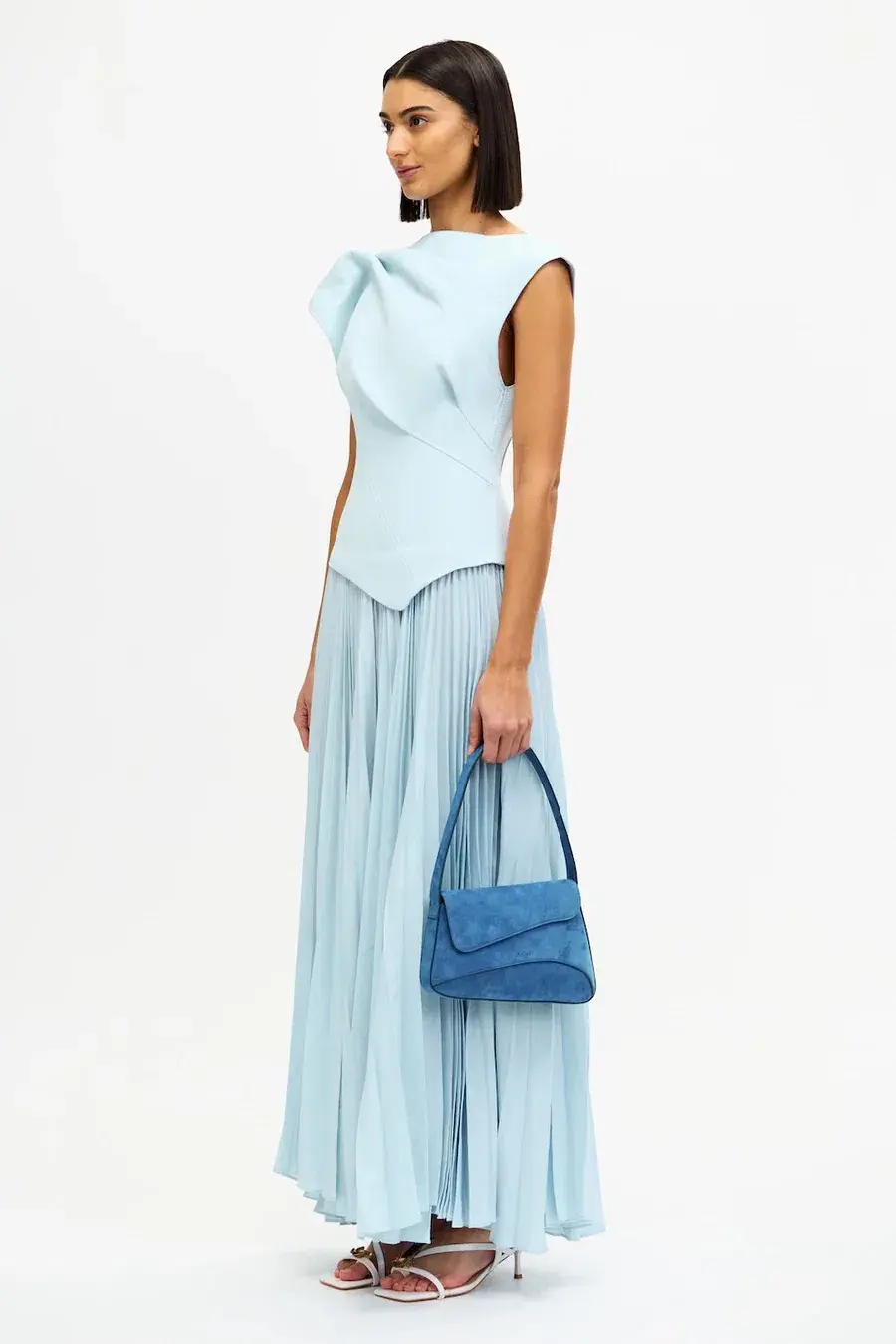 Acler Cornmore Midi Dress in Blue Size 10 for rent on The Volte - main image