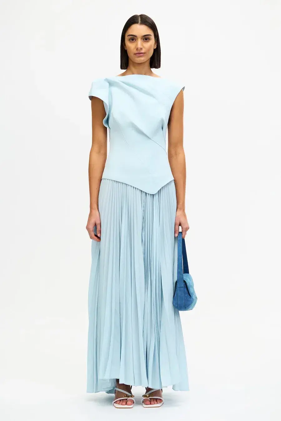 Acler Cornmore Midi Dress in Blue Size 12 for rent on The Volte - main image