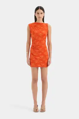 Sir the label Blanca mini dress in palmera tangerine size 1/8 for rent on The Volte - image 1