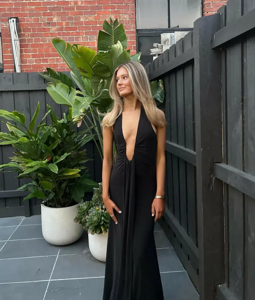 MISHA Jennifer Cupro Maxi Dress in Black Size Small / 8 AU for rent on The Volte - main image