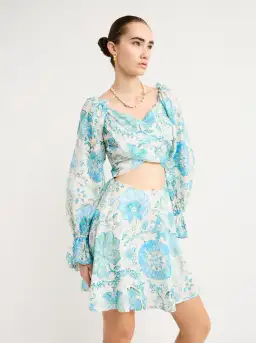 Kate Ford Nemea Tie Back Dress In Multi Size L/3 for rent on The Volte - image 1