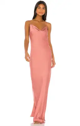 Shona Joy Luxe Bias Cowl Slip Dress in Rosé Size 12 for rent on The Volte - image 3