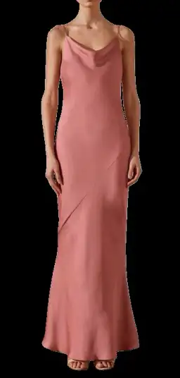Shona Joy Luxe Bias Cowl Slip Dress in Rosé Size 12 for rent on The Volte - image 2