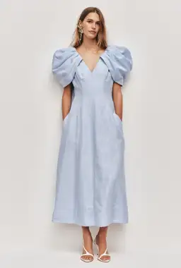 Aje Bisou Midi Dress in Pale Blue - Size 8 for rent on The Volte - image 1