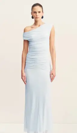 Shona Joy Mira Off Shoulder Maxi Dress in Sky - Size 8 for rent on The Volte - image 1