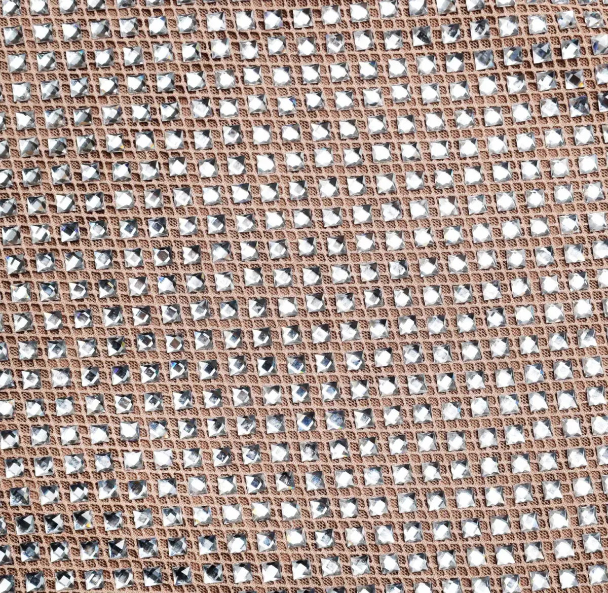 Self Portrait Silver Rhinestone Mesh Midi Dress AU 8 - Image 4