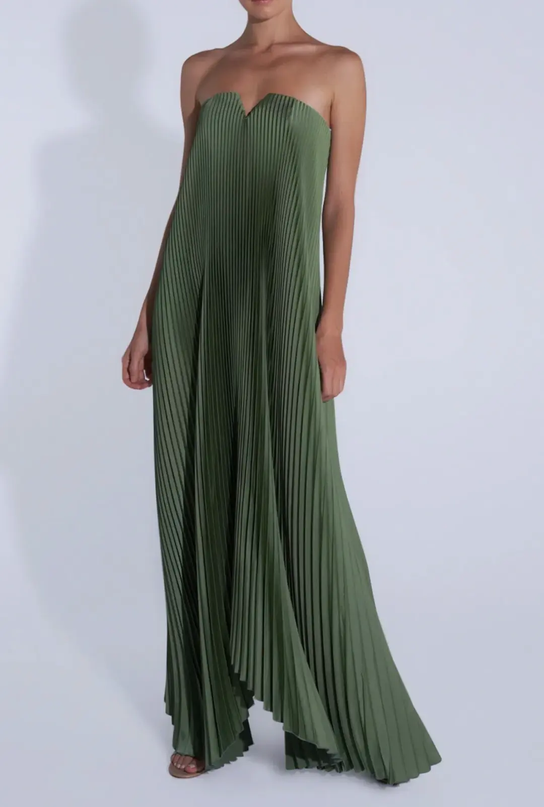 Lidee Black Tie Gown in Moss Size 8 for rent on The Volte - main image