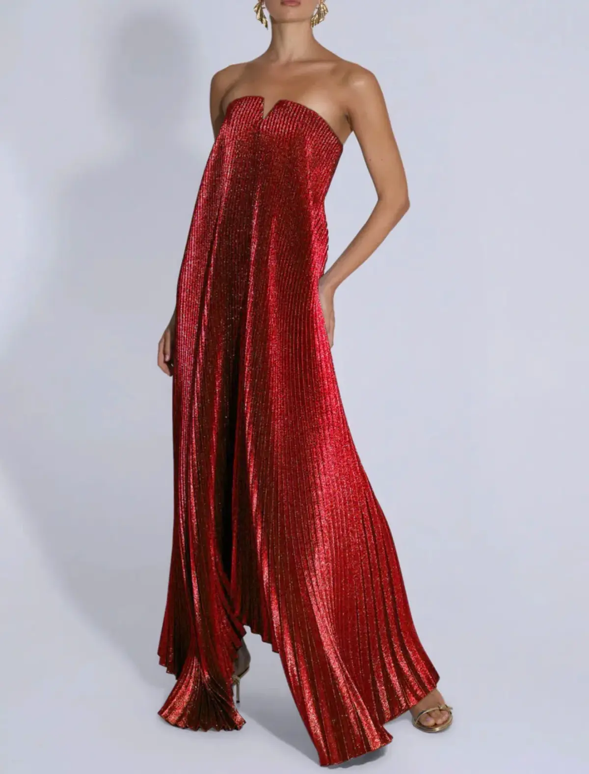 Lidee Black Tie Gown Scarlet Glitter Red Size 12 - Image 1