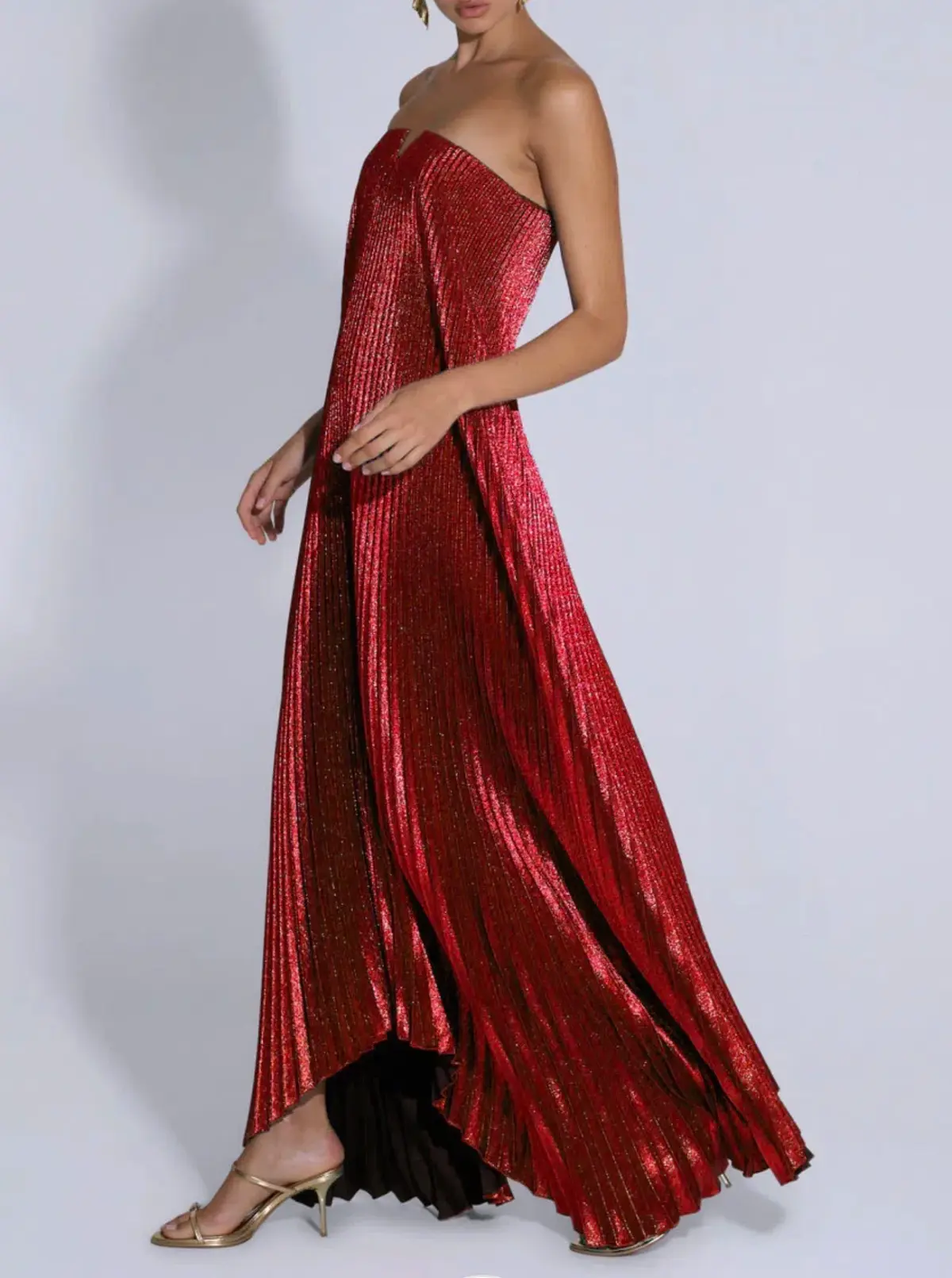 Lidee Black Tie Gown Scarlet Glitter Red Size 12 - Image 2
