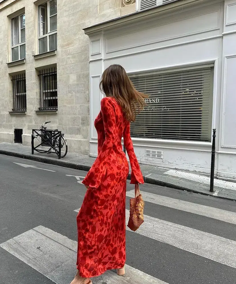 Realisation Par The Gia Maxi Dress in Havana Red Size 10 for rent on The Volte - main image