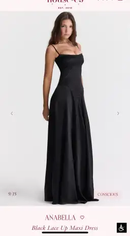 House of CB ANABELLA Black Maxi Dress for rent on The Volte - image 3