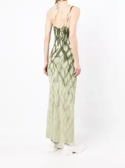 Dion Lee Shibori Gather Link Dress in Moss Size 10 for rent on The Volte - image 4